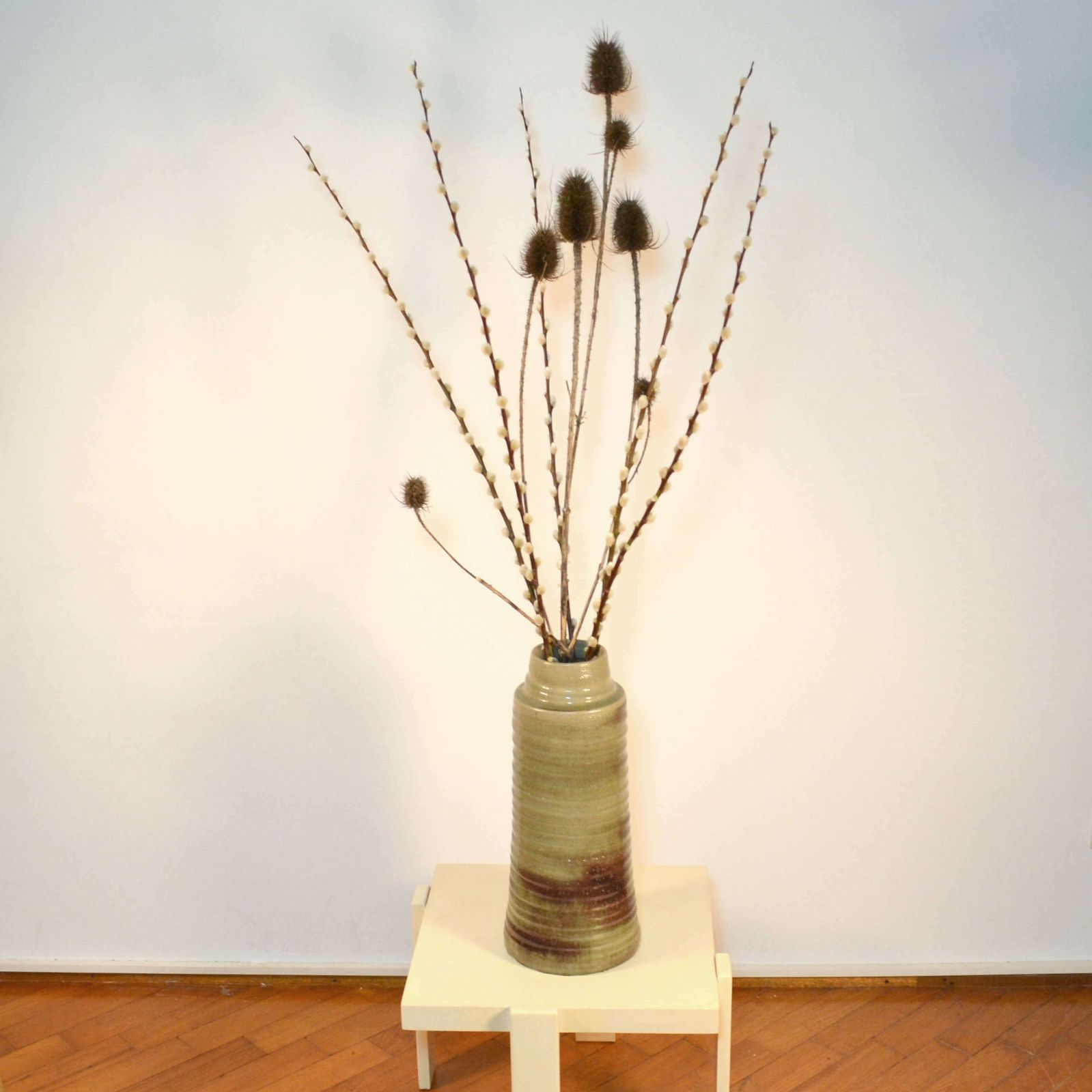 photo furniture Tall Mid Century Ceramic Studio Vases In Earth Tones By Mobach
