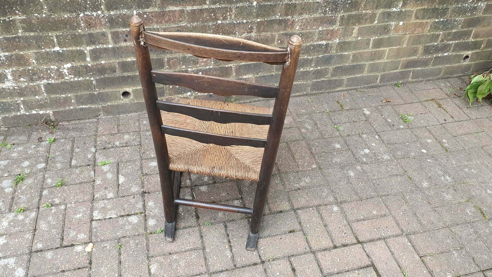 photo furniture Rush Seated Wooden And Rocking Chair Elm