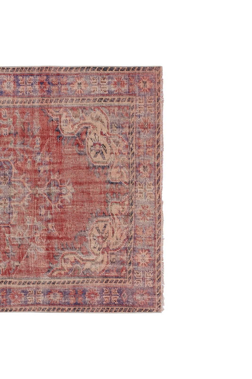 1960s Vintage Distressed Turkish Rug 5'12'' X 9'1'' photo Textiles