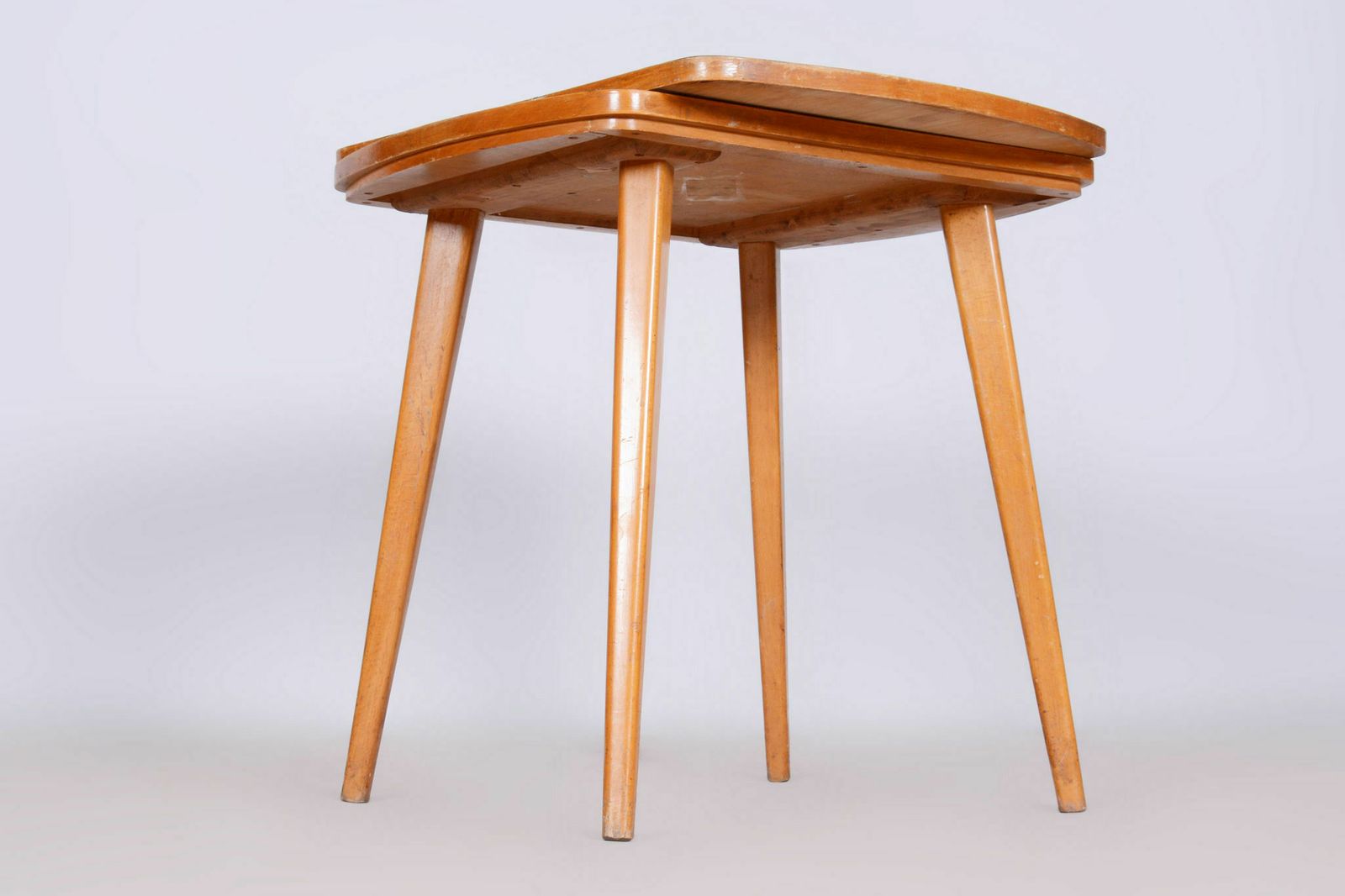 Restored Midcentury Coffee Table, Beech, Umakart, Revived Polish, Czechia, 1950s photo furniture