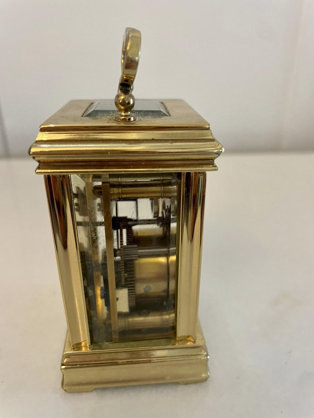 Antique French Quality Brass Miniature Carriage Clock photo 1250.0