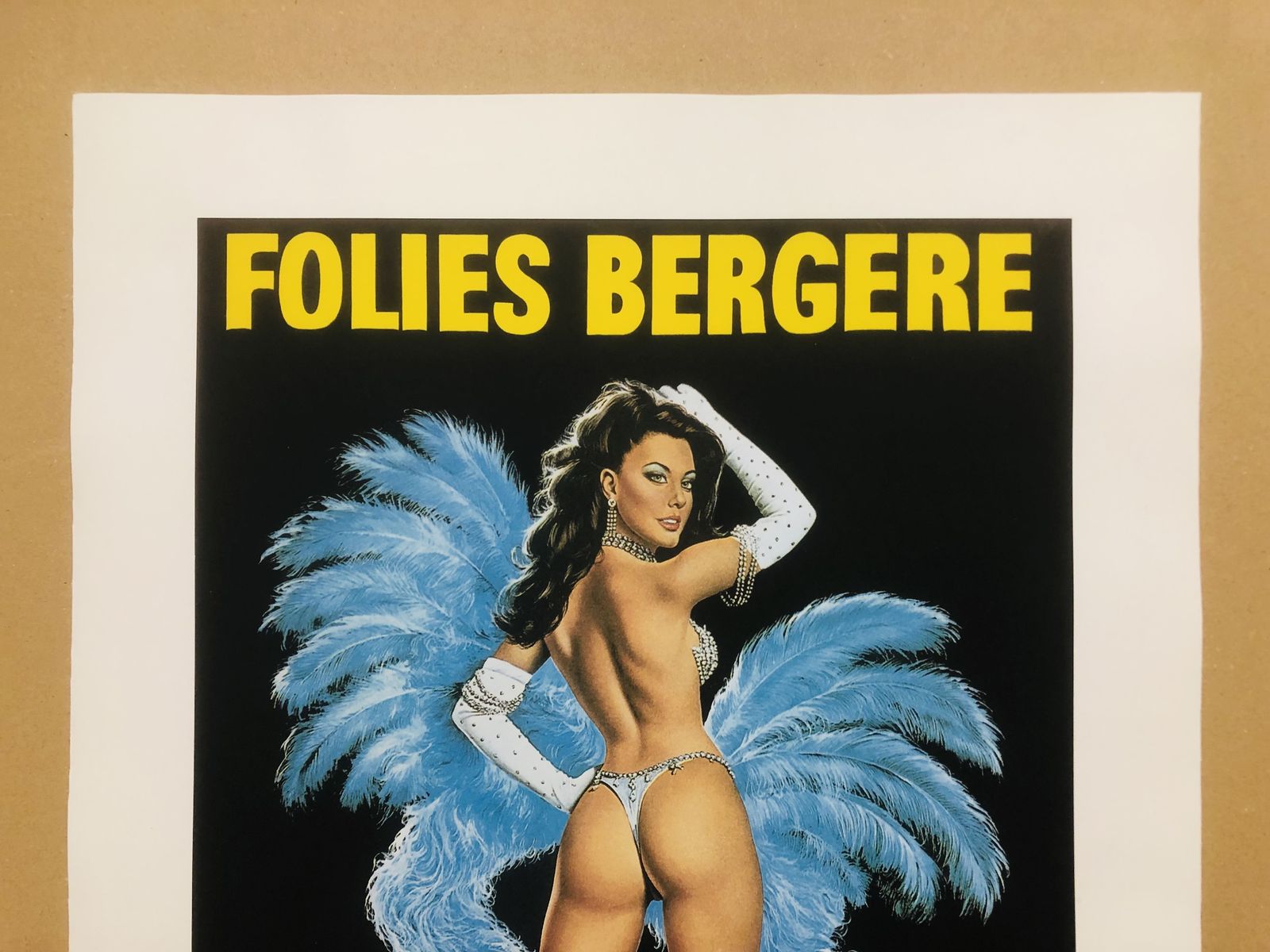 350.0 Alain Aslan, 80s   Folies Bergere   Advertising Vintage Affiche Linen Backed photo