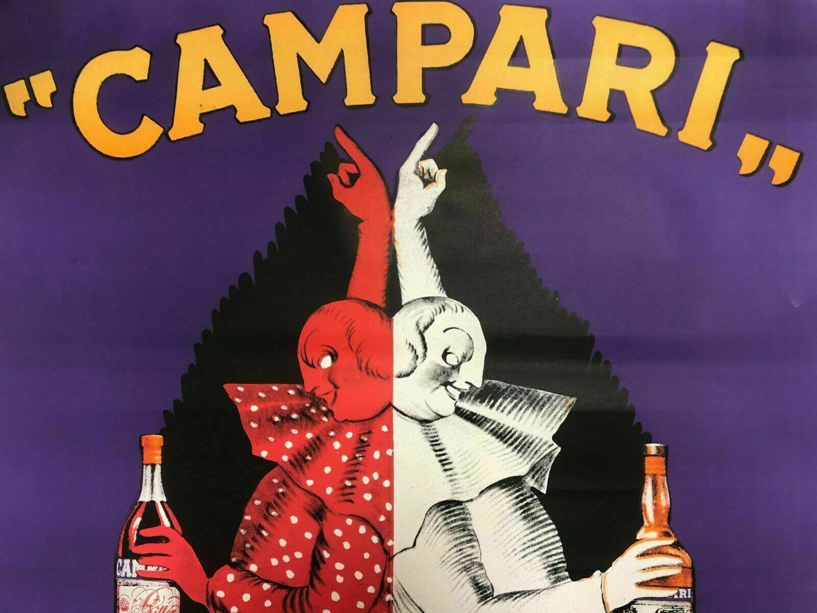 Leonetto Cappiello, 1950   Campari   Original Lithographic Vintage Affiche   Cm 140 X 100   In 55,1 X 39,4 photo Art