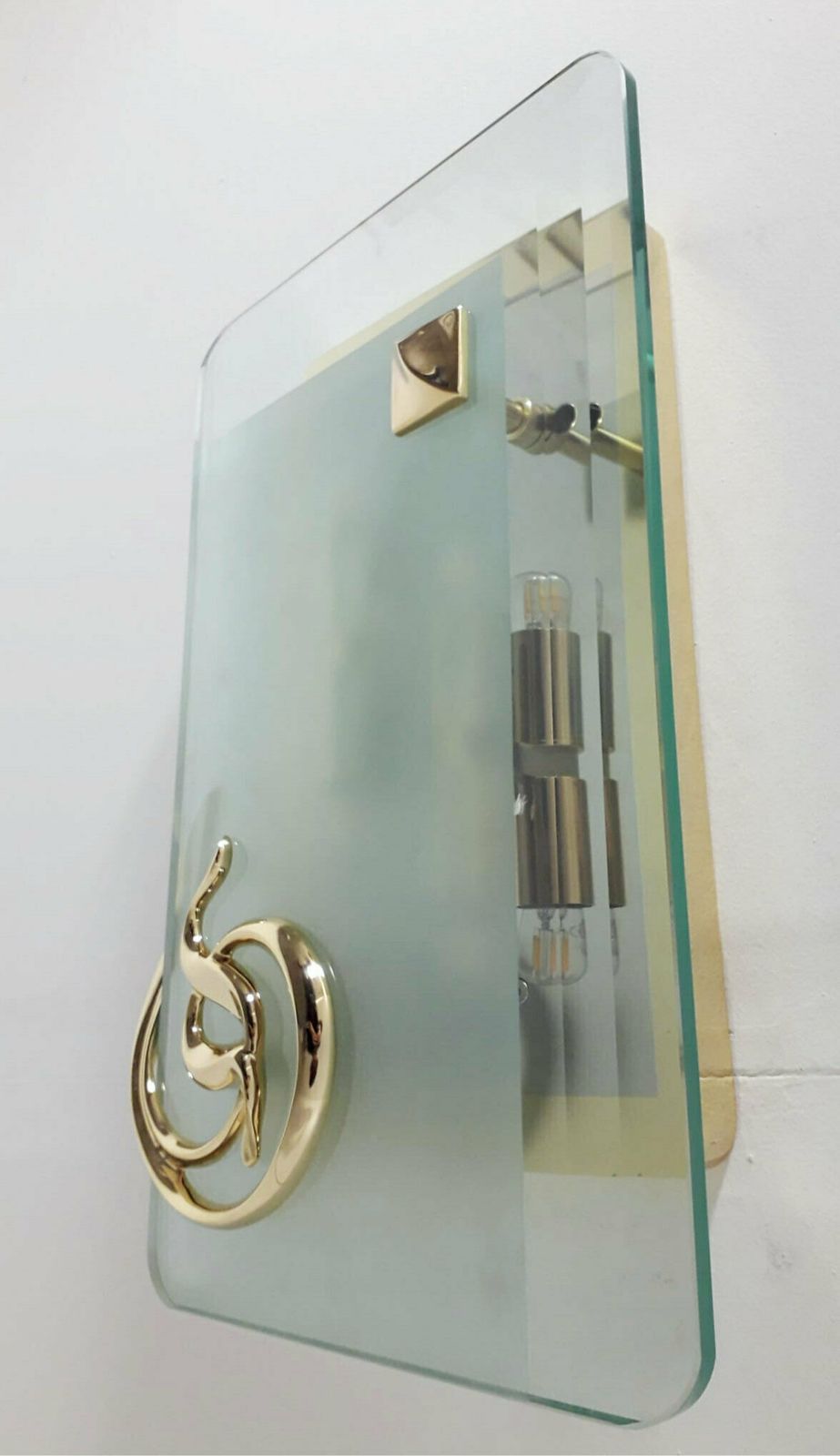 photo furniture Art Deco Beveled Sconce By Fratelli Martini   3 Available