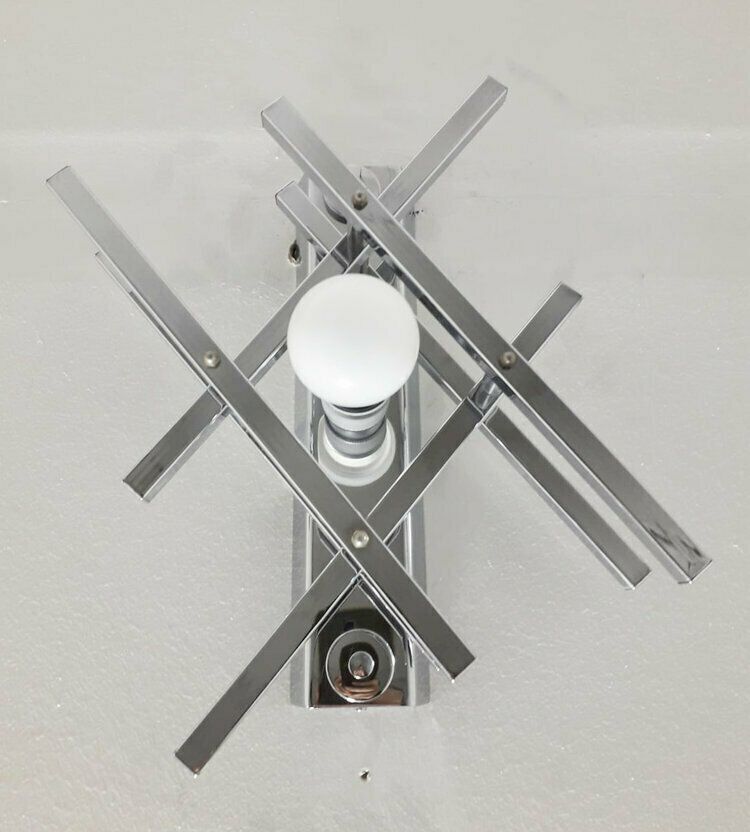 Pair Of Geometric Sconces By Gaetano Sciolari photo Lighting