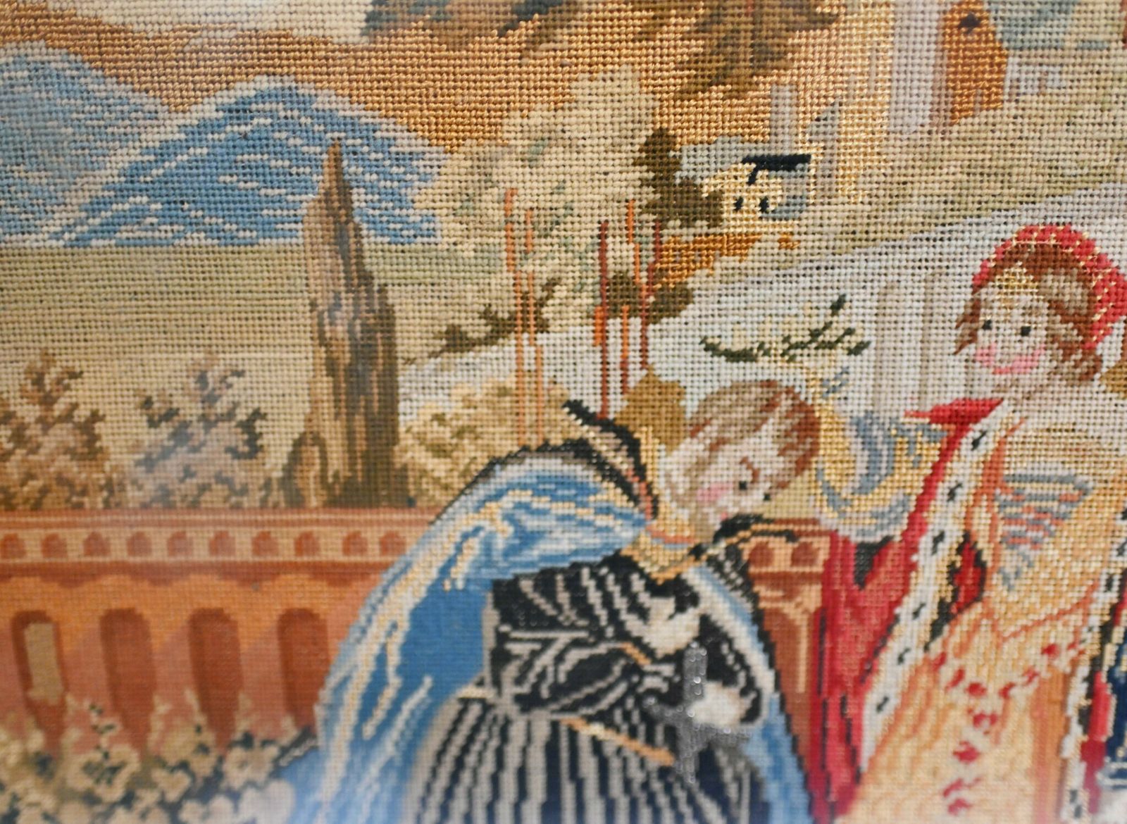 photo furniture Italian Antique Tapestry Tuscan Nobleman Gilt Frame 1880