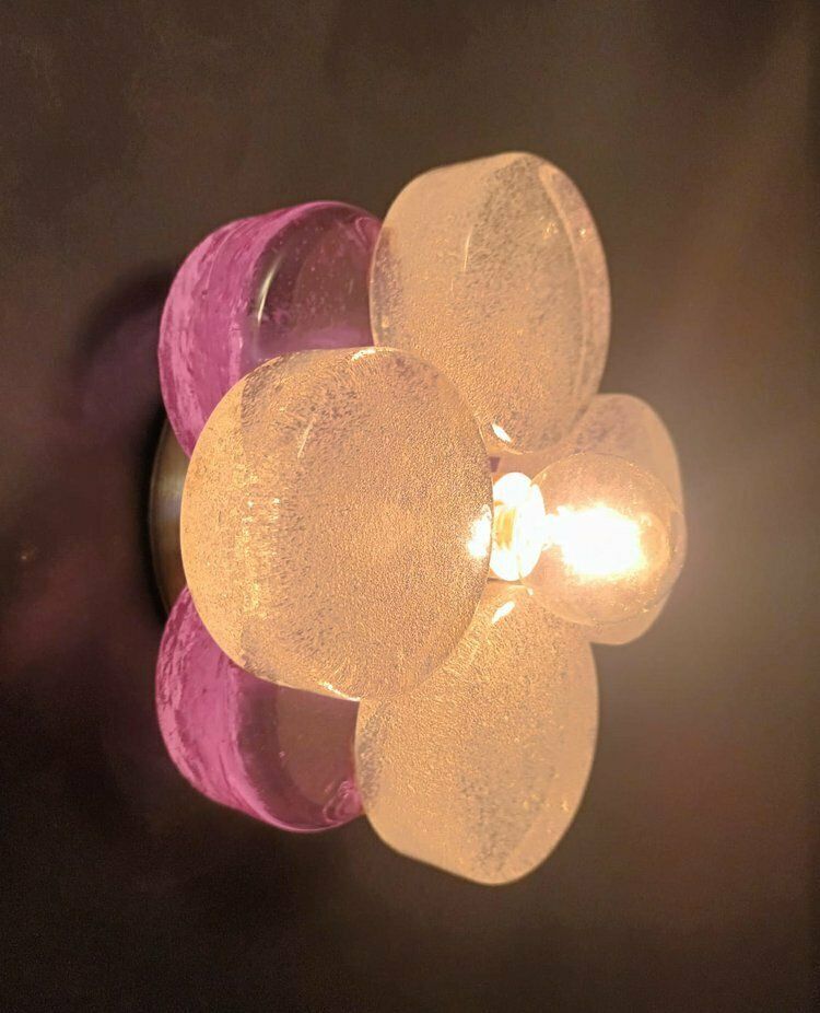 Pair Of Amethyst And Clear Sconces By Poliarte photo Lighting