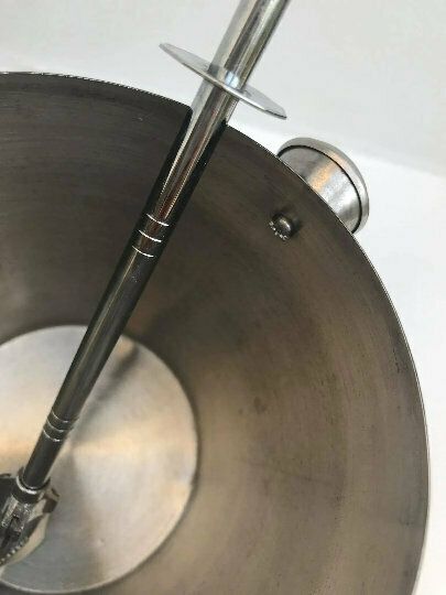 photo for sale Vintage Black Ice Bucket Mid Century Stainless Steel Bar Cart Styling Barware Gift For Him Industrial Bar