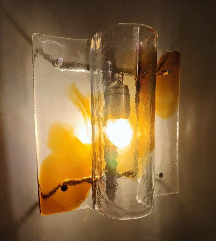 Amber Sconces By Mazzega, 1960s, 3 Available photo buy