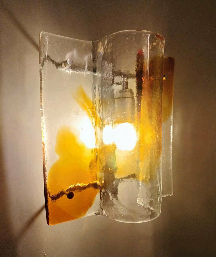 Amber Sconces By Mazzega, 1960s, 3 Available photo vintage
