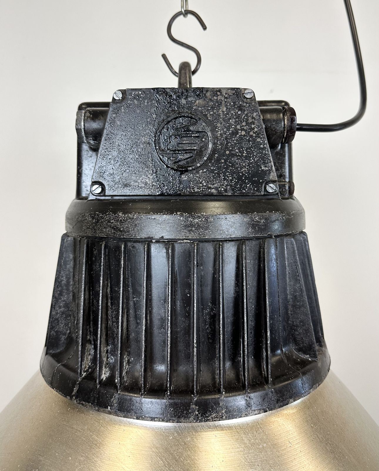Lighting Large Industrial Aluminium Pendant Light From Elektrosvit, 1960s, 4x photo