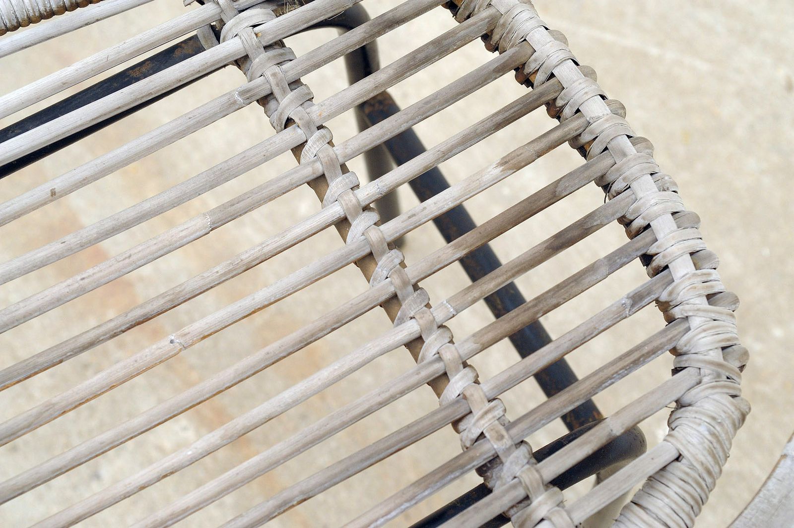photo vinterior Mid Century Rattan Stool By Alan Fuchs, Uluv, 1960´S, Czechoslovakia