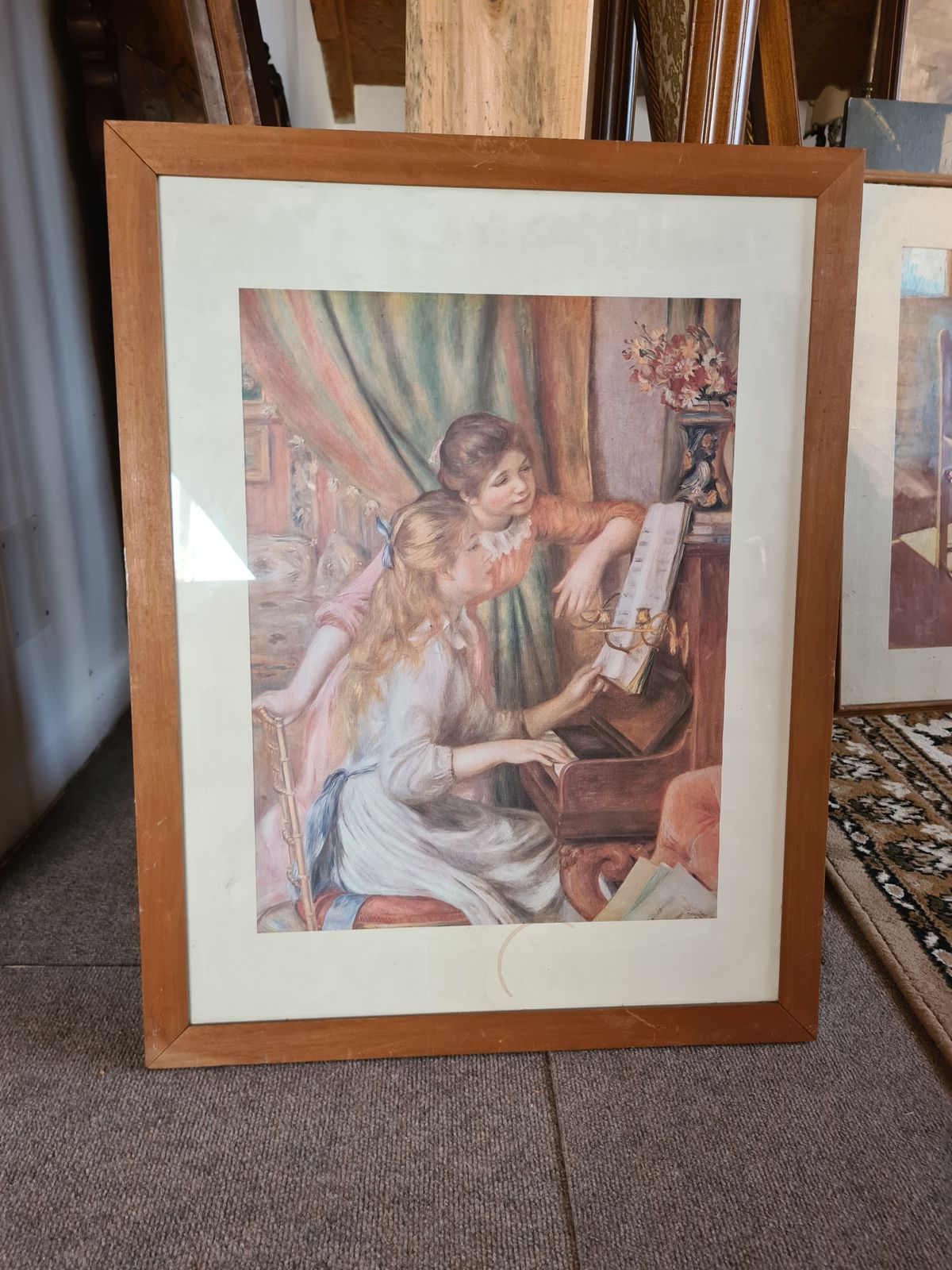 Girls Playing The Piano   Painting photo furniture