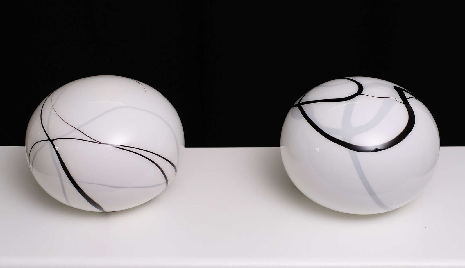 Xl Dutch Design By Zijlstra Tiel , Glass Zebra Table Lamps 1980s photo buy
