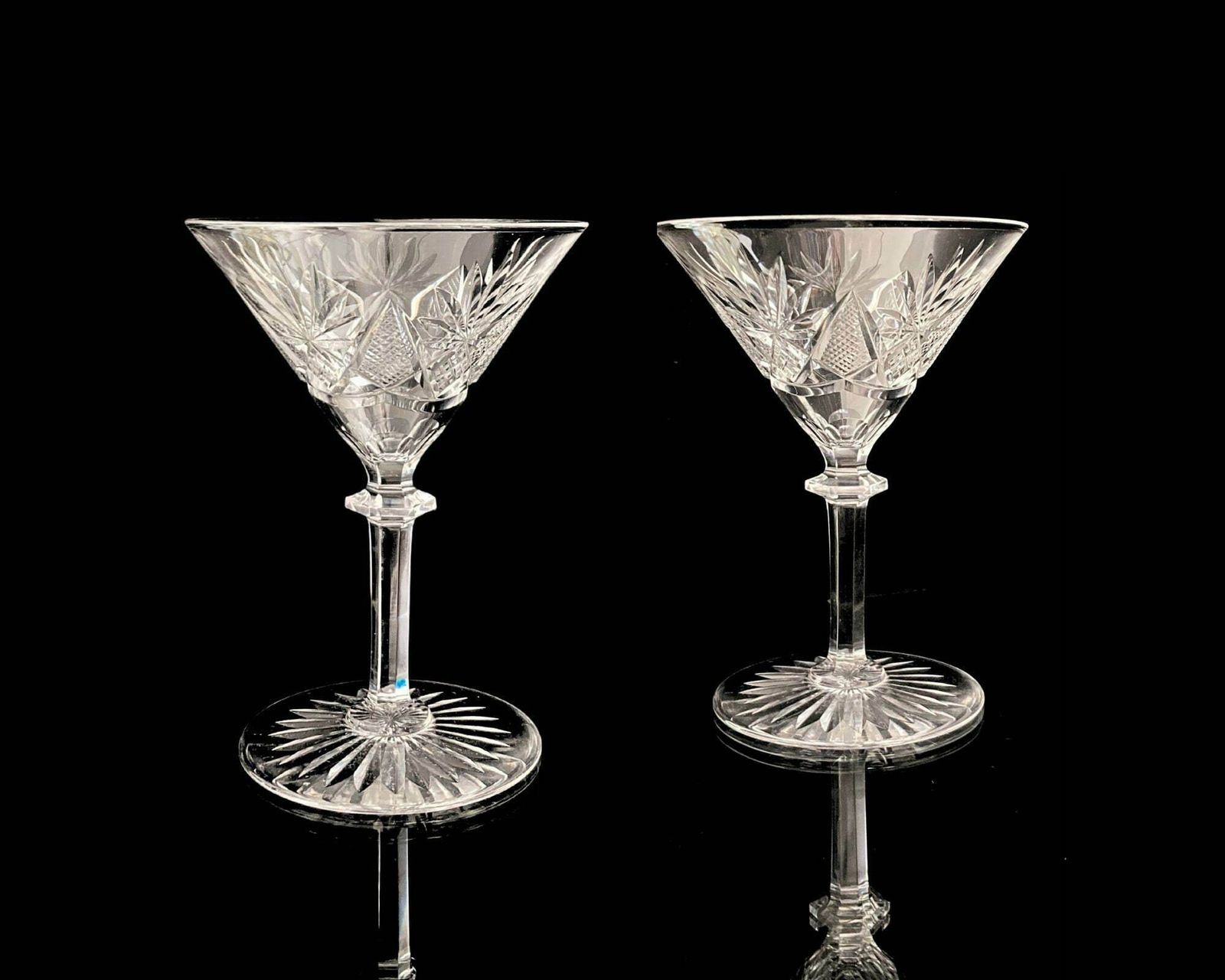 Val Saint Lambert Glazen | Champagne Of Martini | Maak Een Keuze | 6 Stuks | Patroon Berncastel | 1956–1963 photo vinterior
