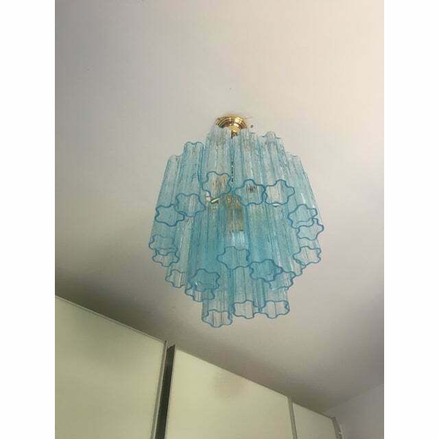 photo furniture Murano Style Glass Chandelier, Lot Of 2 Or A Pair Of Chandeliers