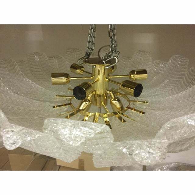 Murano Glass Sputnik Chandelier Flush Mount, Mazzega Style , Lot Of 2 Or A Pair Of Chandeliers photo buy