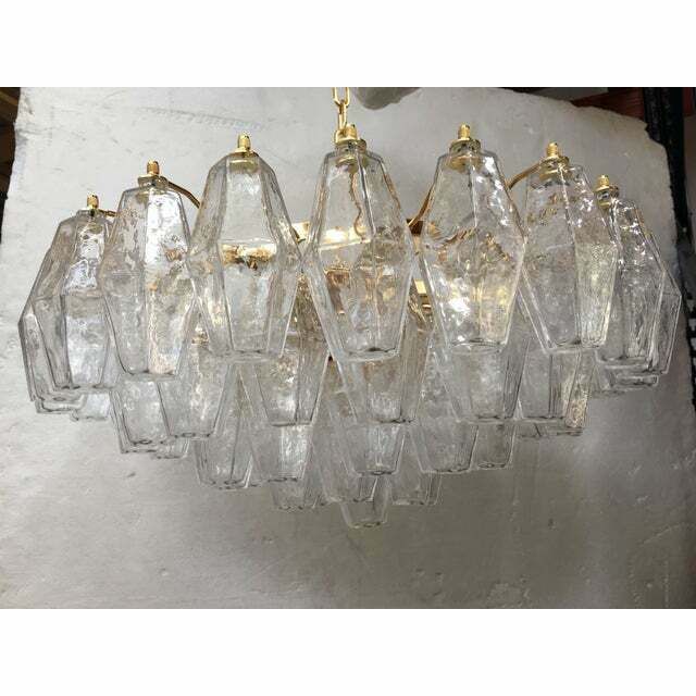 Italian Style Murano Glass Sputnik Chandelier Poliedro , Lot Of 2 Or A Pair Of Chandeliers photo Lighting