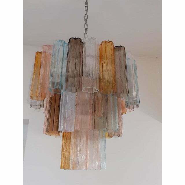 Contemporary Murano Glass Sputnik Chandelier Multicolors, Mazzega Style , Lot Of 2 Or A Pair Of Chandeliers photo vintage