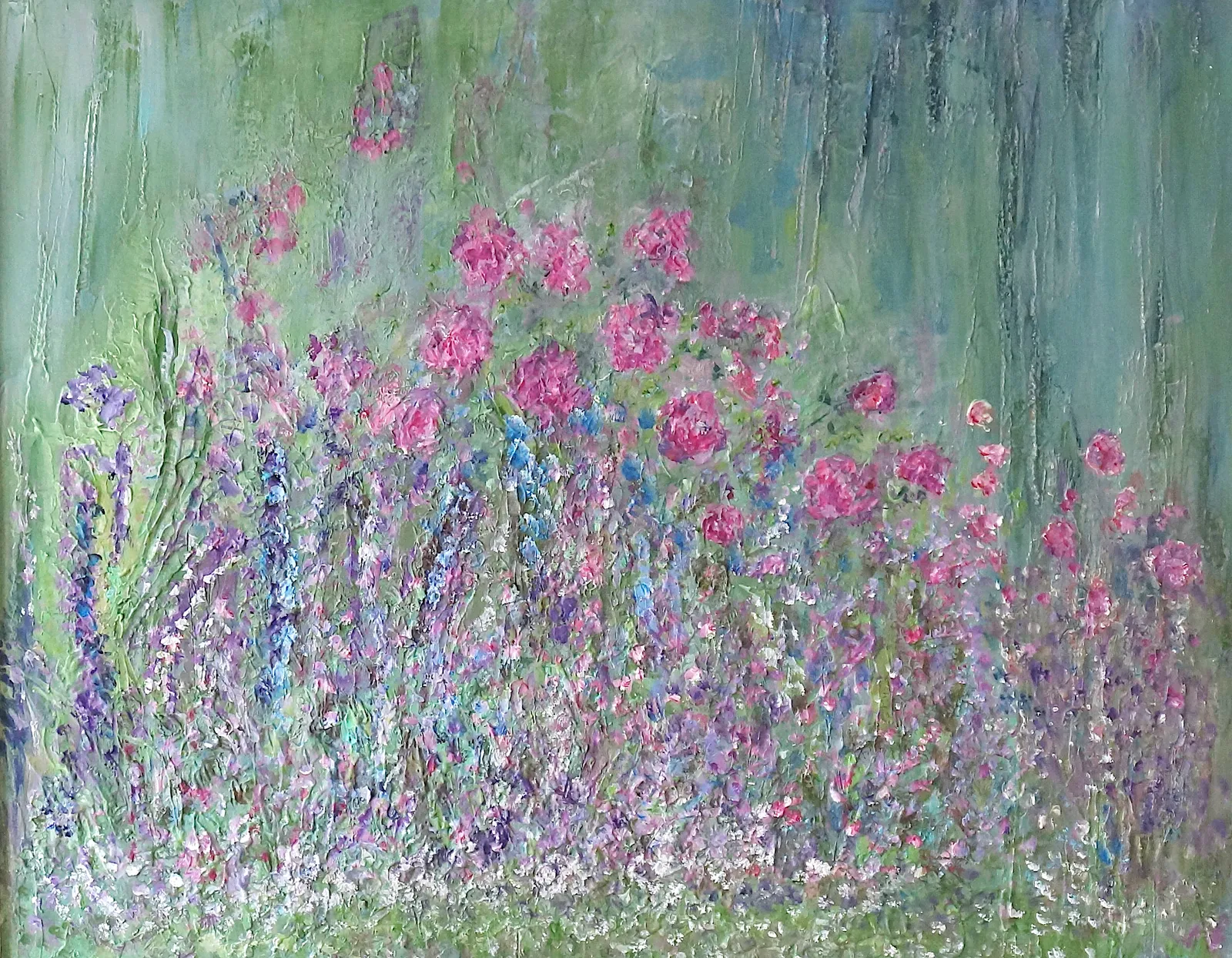 June Border.  Contemporary Impressionist Landscape By Carolyn Miller photo Art