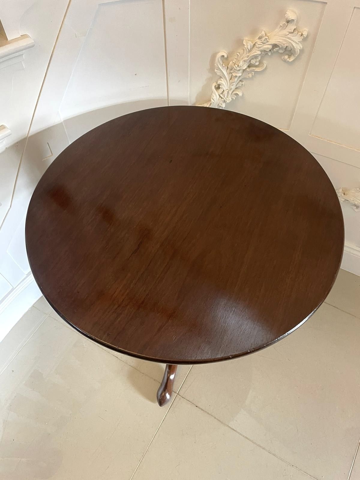 Antique George III Quality Mahogany Bird Cage Lamp Table photo for sale