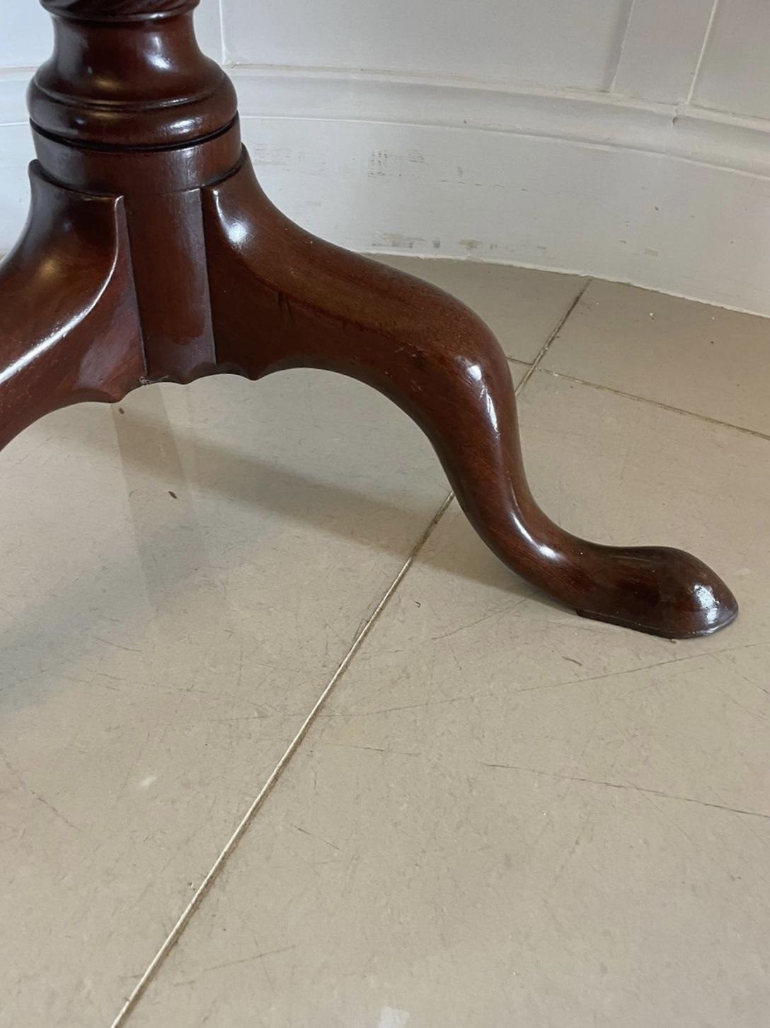 Antique George III Quality Mahogany Bird Cage Lamp Table photo Furniture