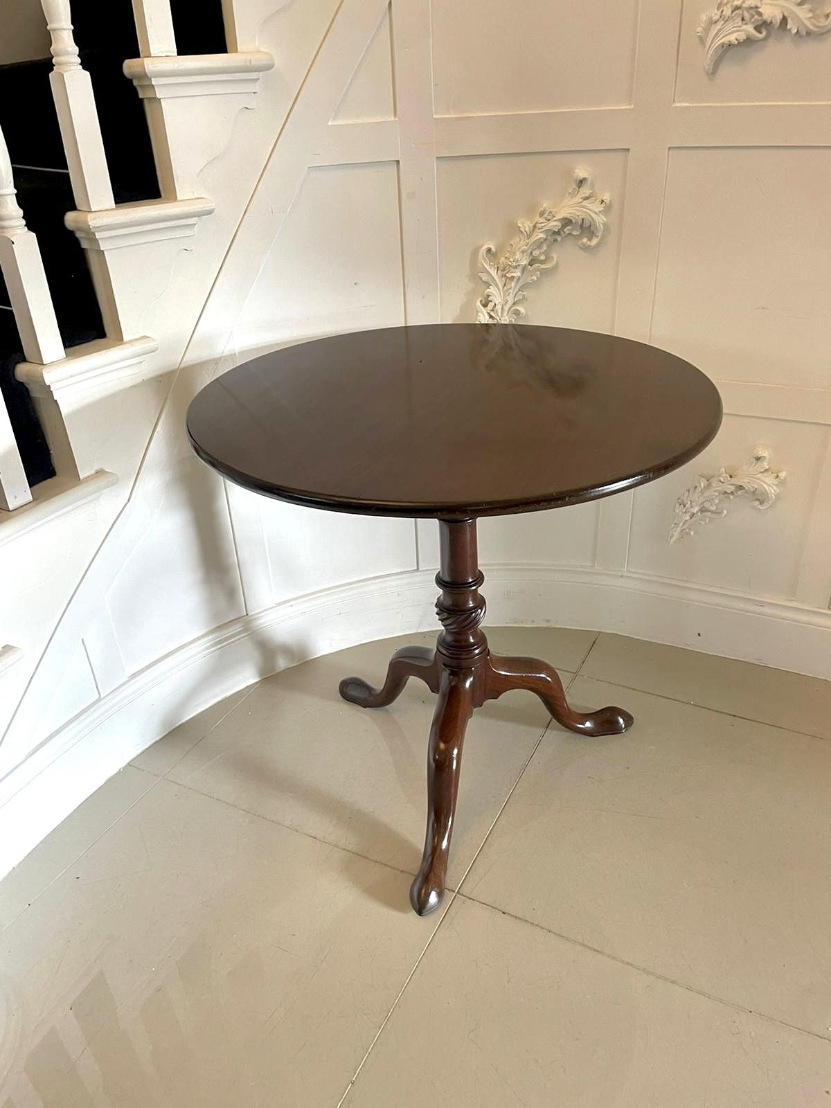 Antique George III Quality Mahogany Bird Cage Lamp Table photo 1695.0