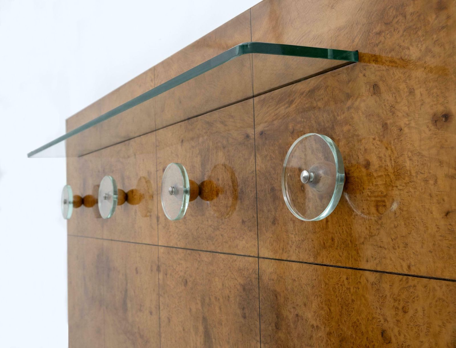 Attributed Pier Luigi Colli Art Dèco Italian Walnut And Cristal Coat Rack, 1930s photo 7420.0