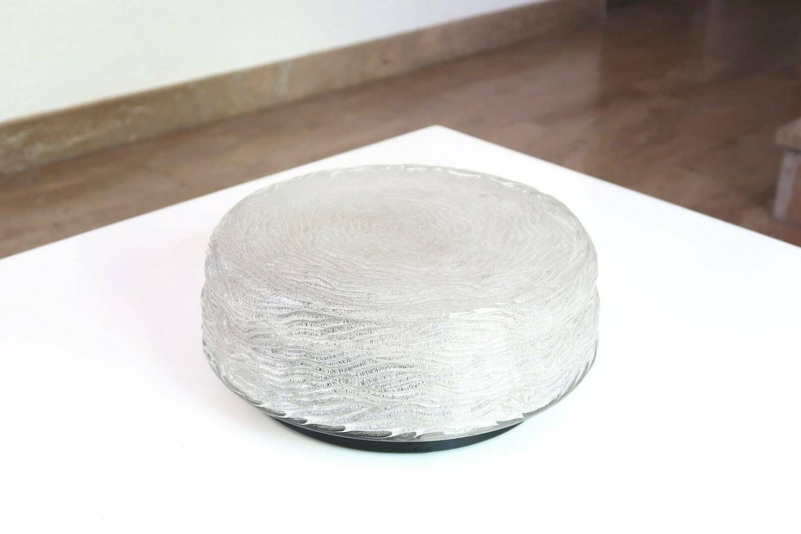 Plafonnier ou applique murale ronde minimaliste, années 1970, noir et blanc, salle de bains, entrée, cuisine