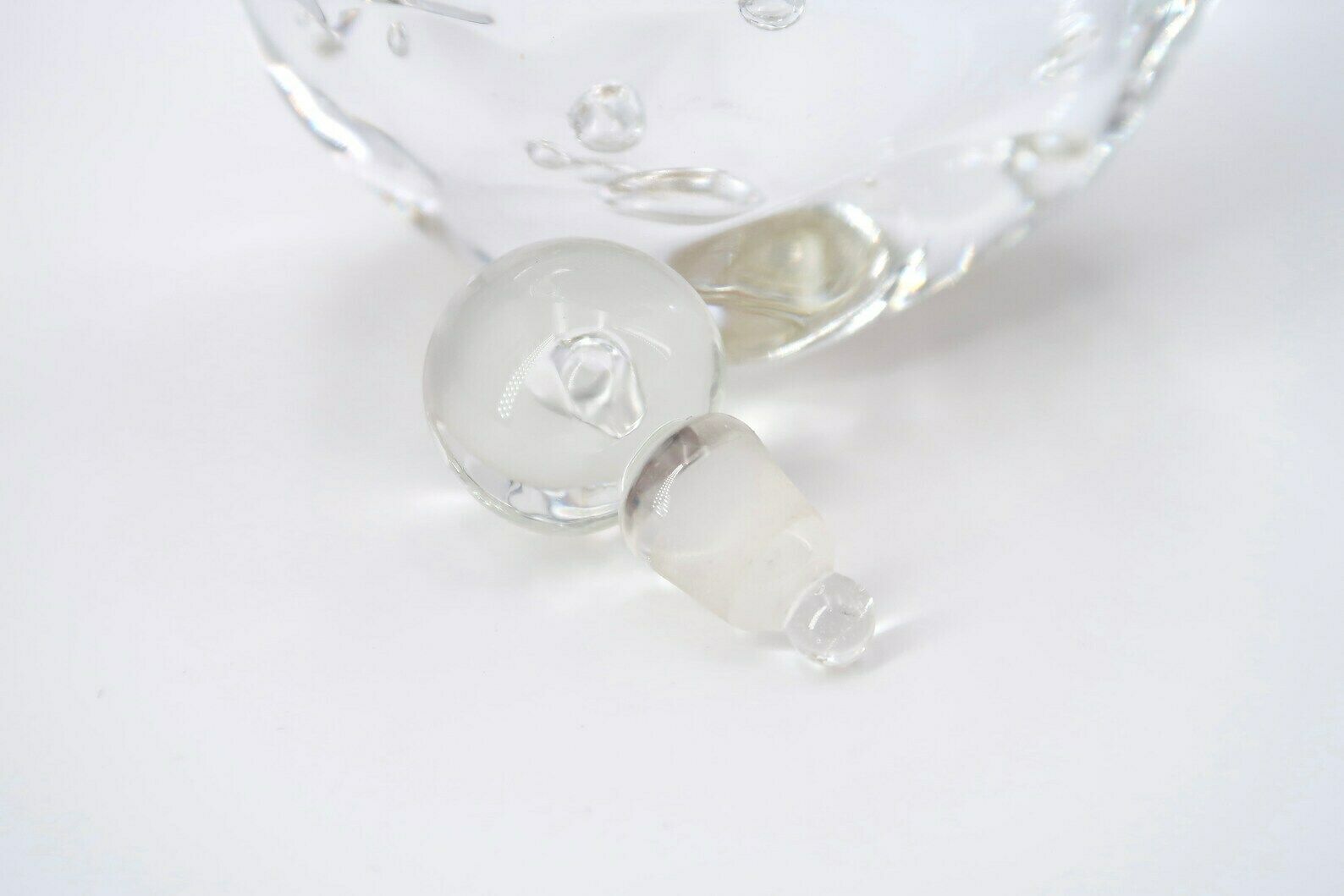 Flacon de parfum en verre d'artiste français par Fabienne Picaud, années 1990 / feuilles d'or, art, salle de bain photo vinterior