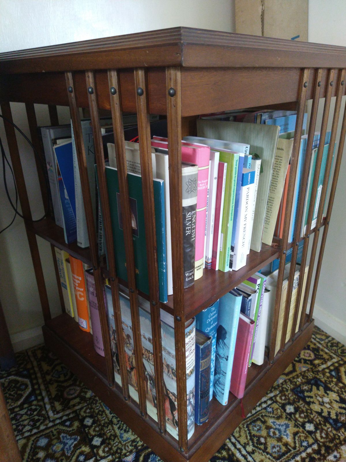 Edwardian Inlaid Mahogany Revolving Book Table photo vinterior