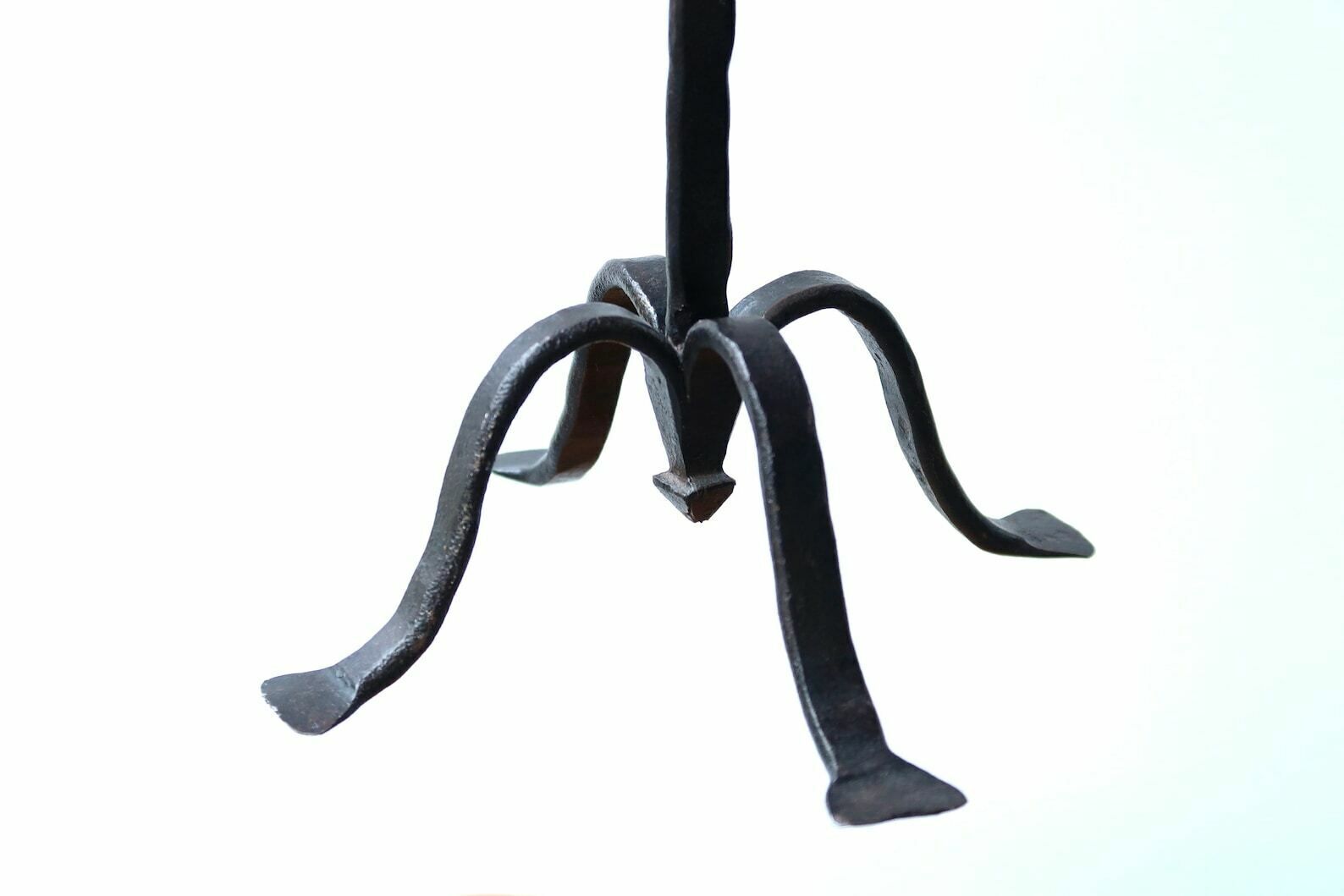 Bougeoir en fer français, années 1950 / Chandelier, Candélabre, Rustique, Campagne, Country, Shabby Chic photo 310.0