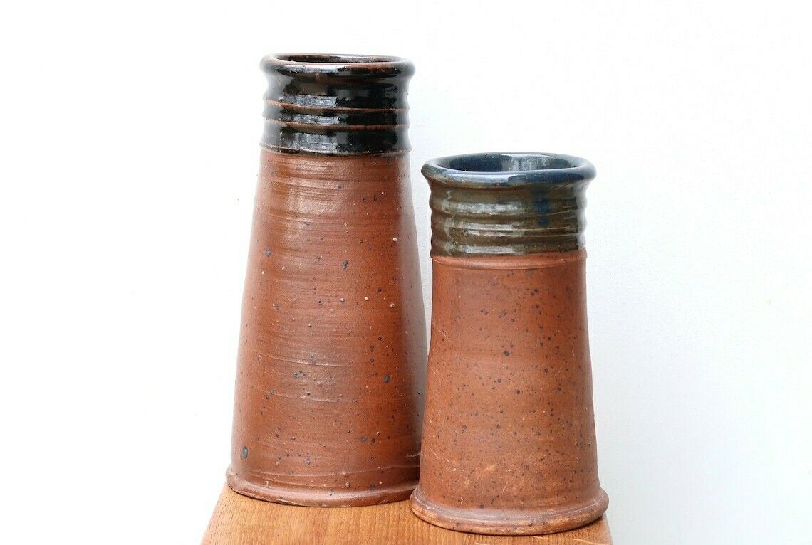 Large French Ceramic Vases By Pierre Digan From La Borne, 1960s / Ceramic, Farmhouse, Country, Rustic Kitchen, Brown