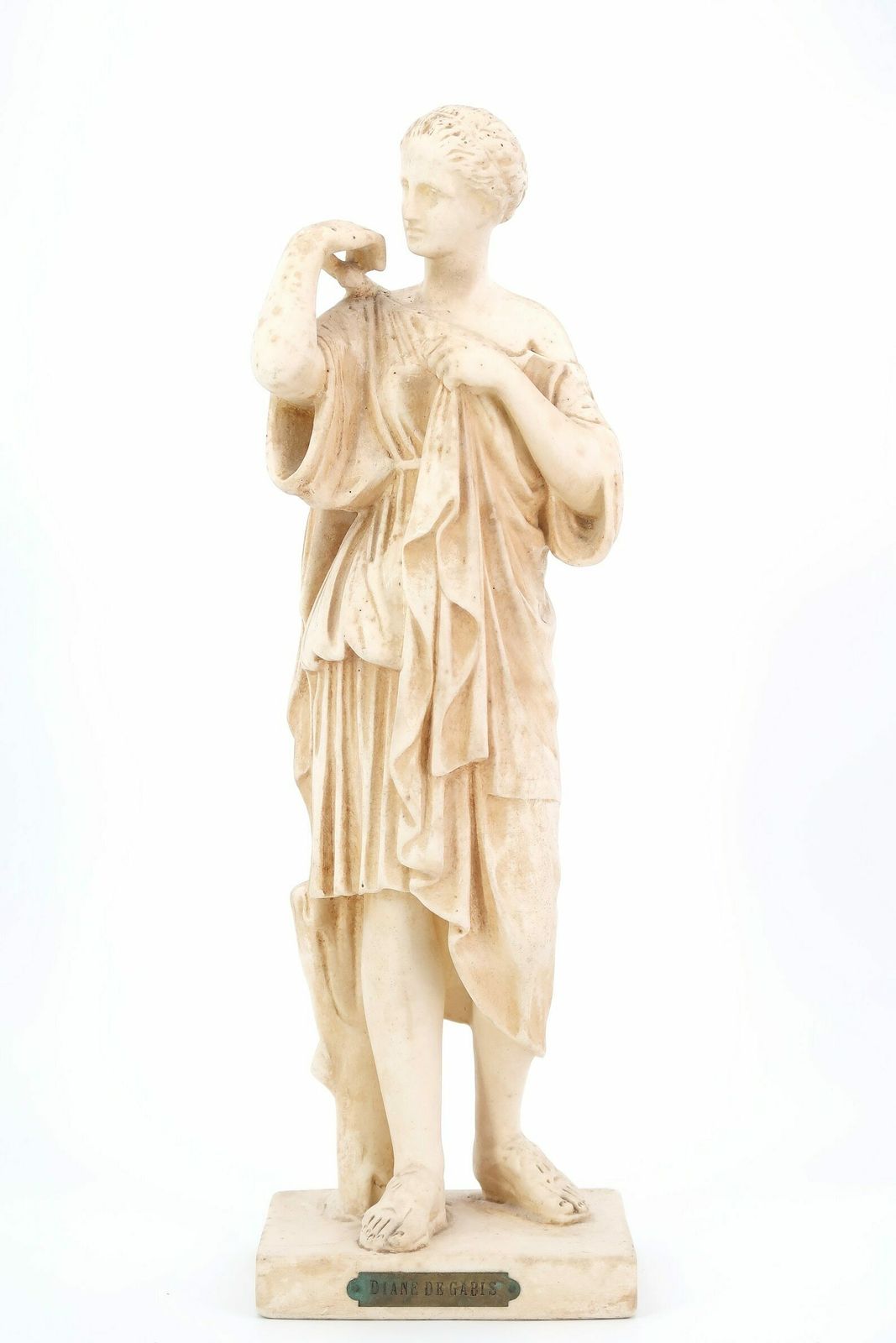 Statue en plâtre Diane de Gabis, déesse Artémis par Praxitèle, années 1950 / Grèce antique, dieux grecs, mythologie, femme, art photo for sale