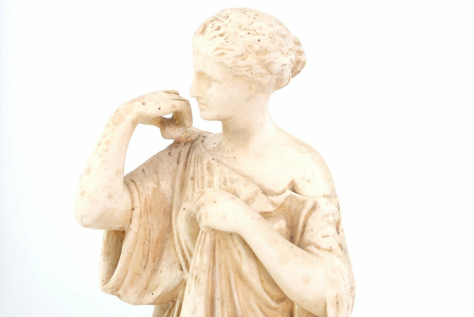 Gipsen Beeld Diane De Gabis, Godin Artémis Naar Praxitèle, Ca. Jaren 1950 / Antiek Griekenland, Griekse Goden, Mythologie, Vrouw, Kunst photo vinterior