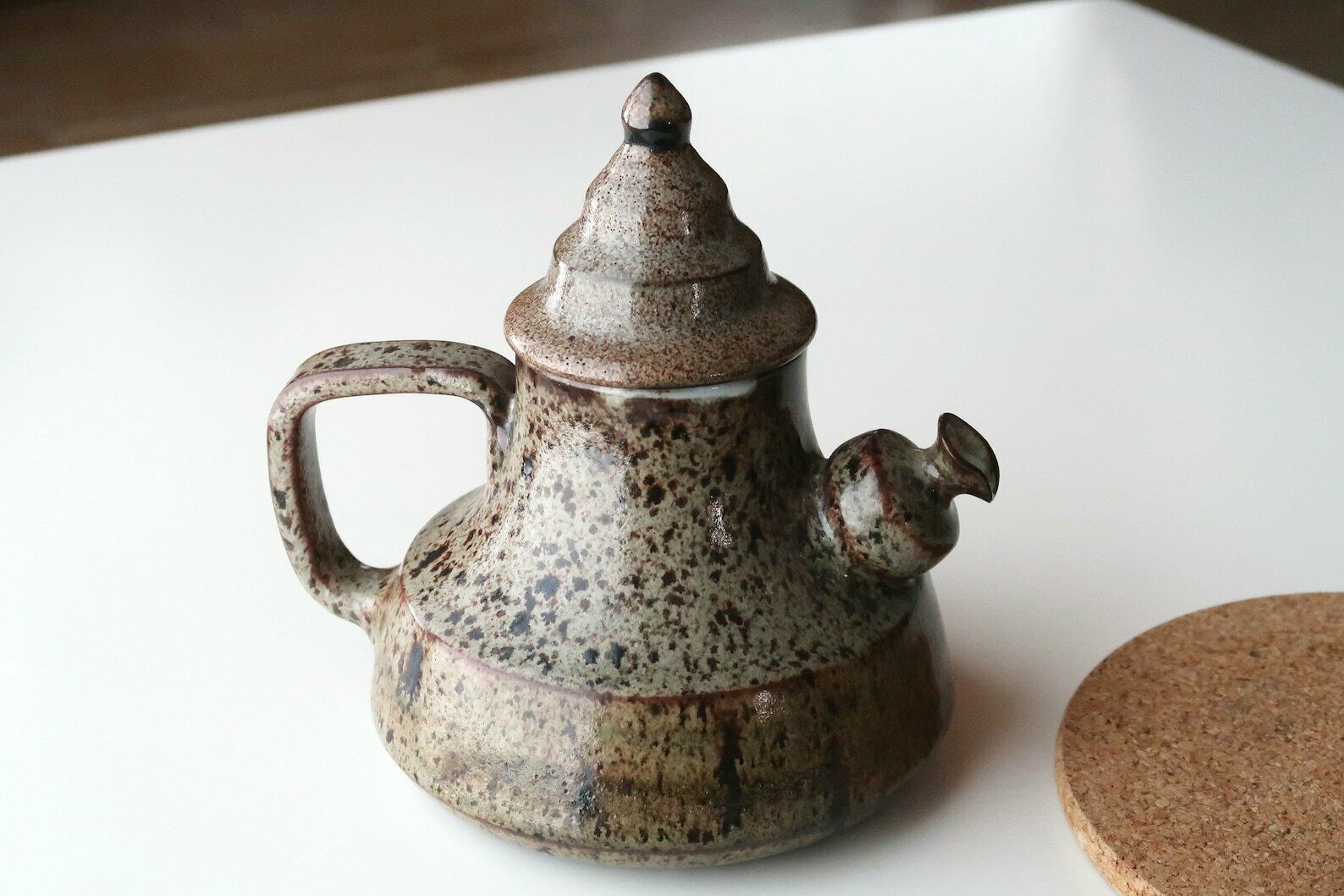 Franse Keramische Theepot Van Alain Bresson, Ca. Jaren 1960 / Wabi Sabi Rustiek Landelijk Boho Chic Folk Cottage Frankrijk photo furniture