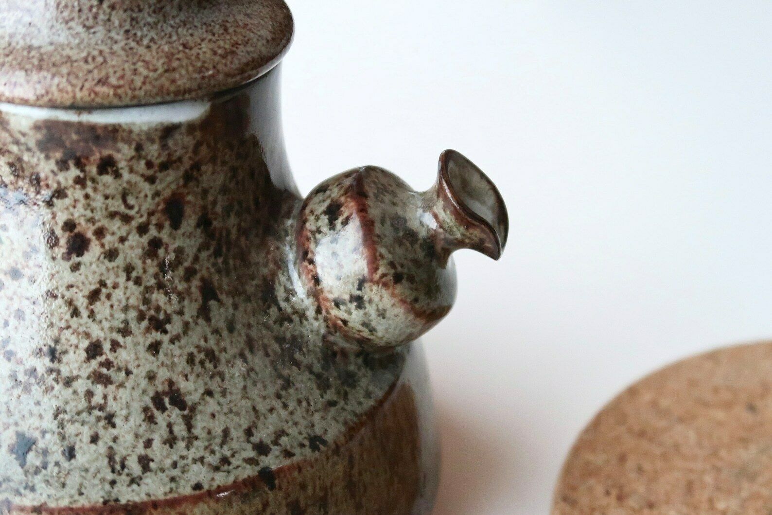 Franse Keramische Theepot Van Alain Bresson, Ca. Jaren 1960 / Wabi Sabi Rustiek Landelijk Boho Chic Folk Cottage Frankrijk photo for sale