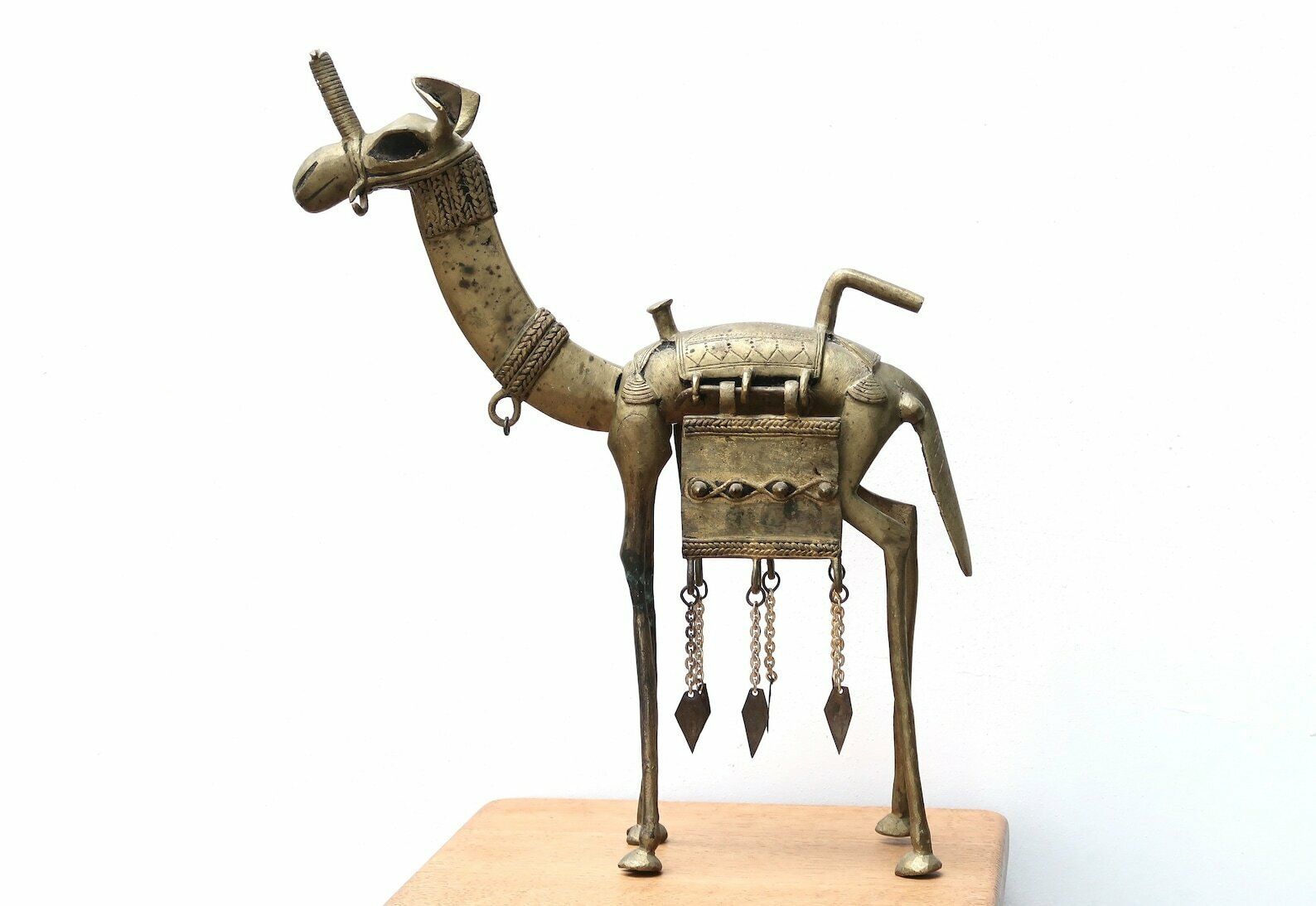 Large Brass Moroccan Camel, 1970s / Sculpture, Morocco, Animal, Boho Chic, Bohemian, Folk