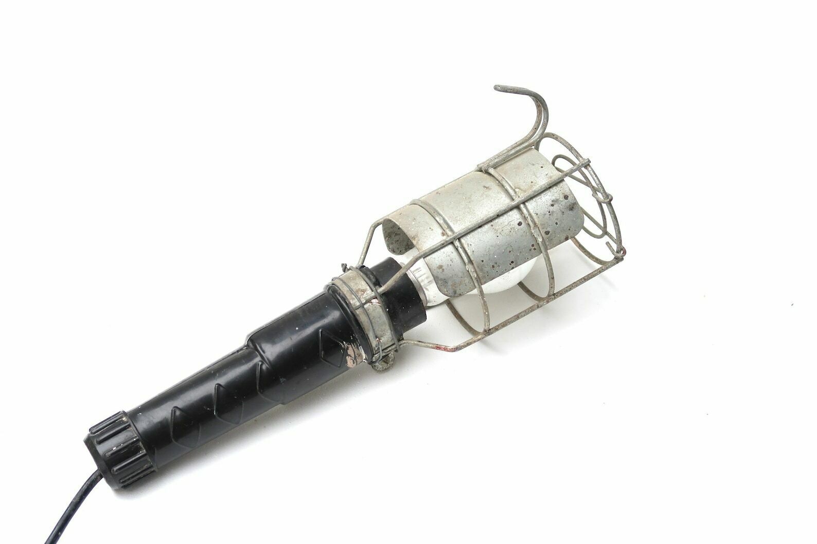 Lampe cage française, suspension industrielle, années 1950 / Luminaires, Shabby Chic, Garage