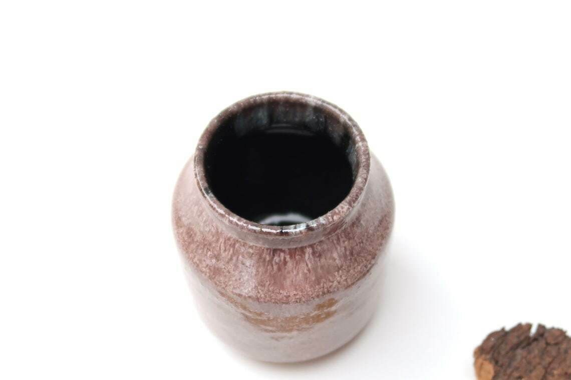 French Ceramic Mustard Pot By Accolay, France, 1960s / Mauve Purple Pink, Vintage photo Home Decor