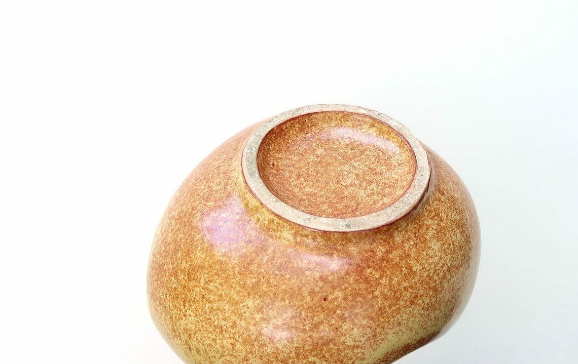 Italian Brown Ceramic Vase By Roberto Rigon For Bertoncello, 1960s photo vinterior