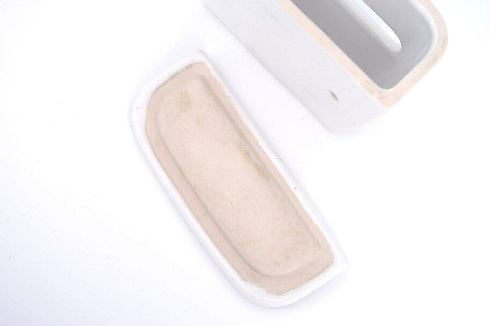 French White Porcelain Toilet Paper Dispenser, 1950s / Bathroom, White photo 64.0