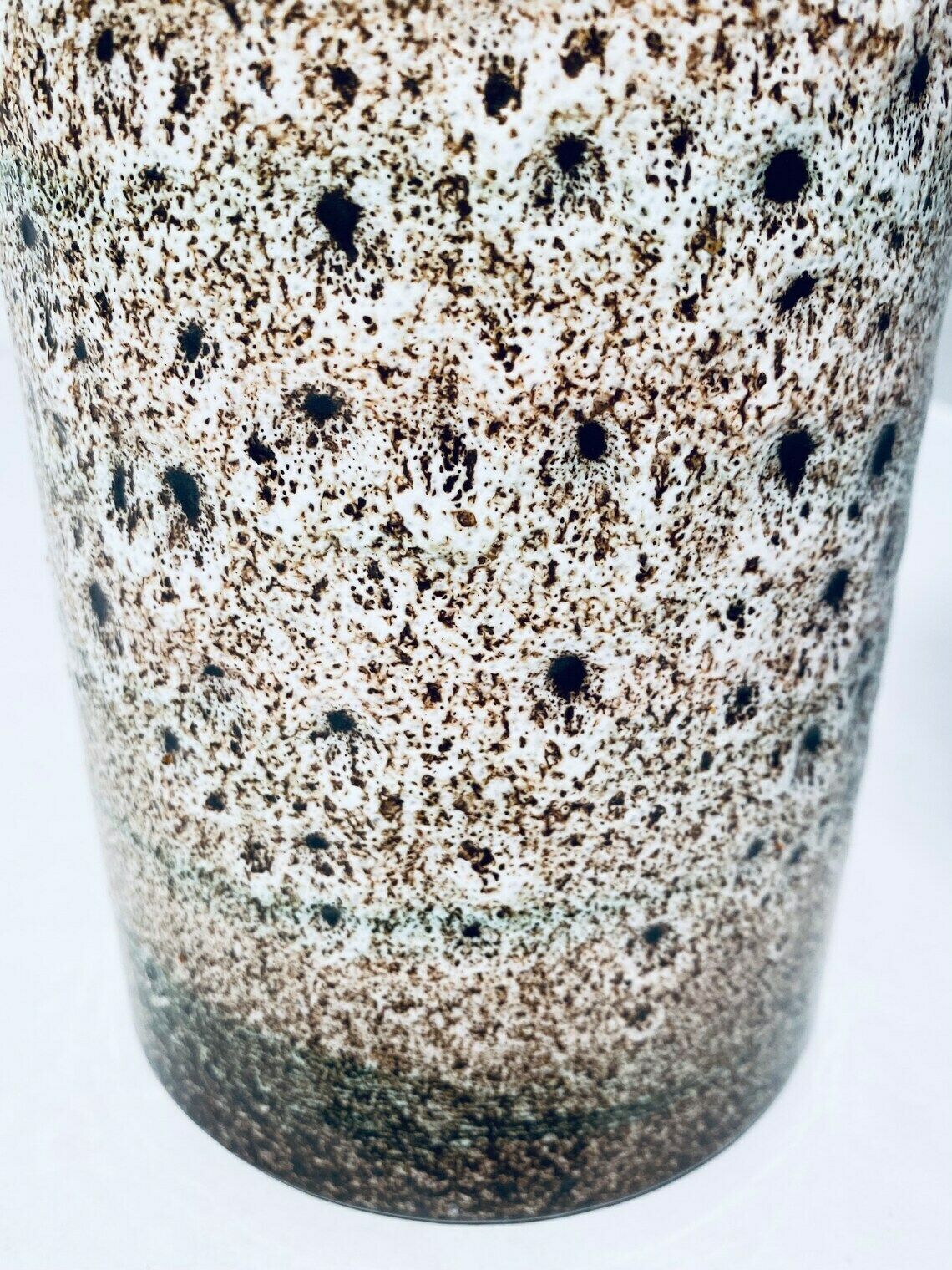 Scheurich Fat Lava West Germany Gray Brown Ceramic Vase 517 30  Vintage Mid Century 1960s photo 59.0