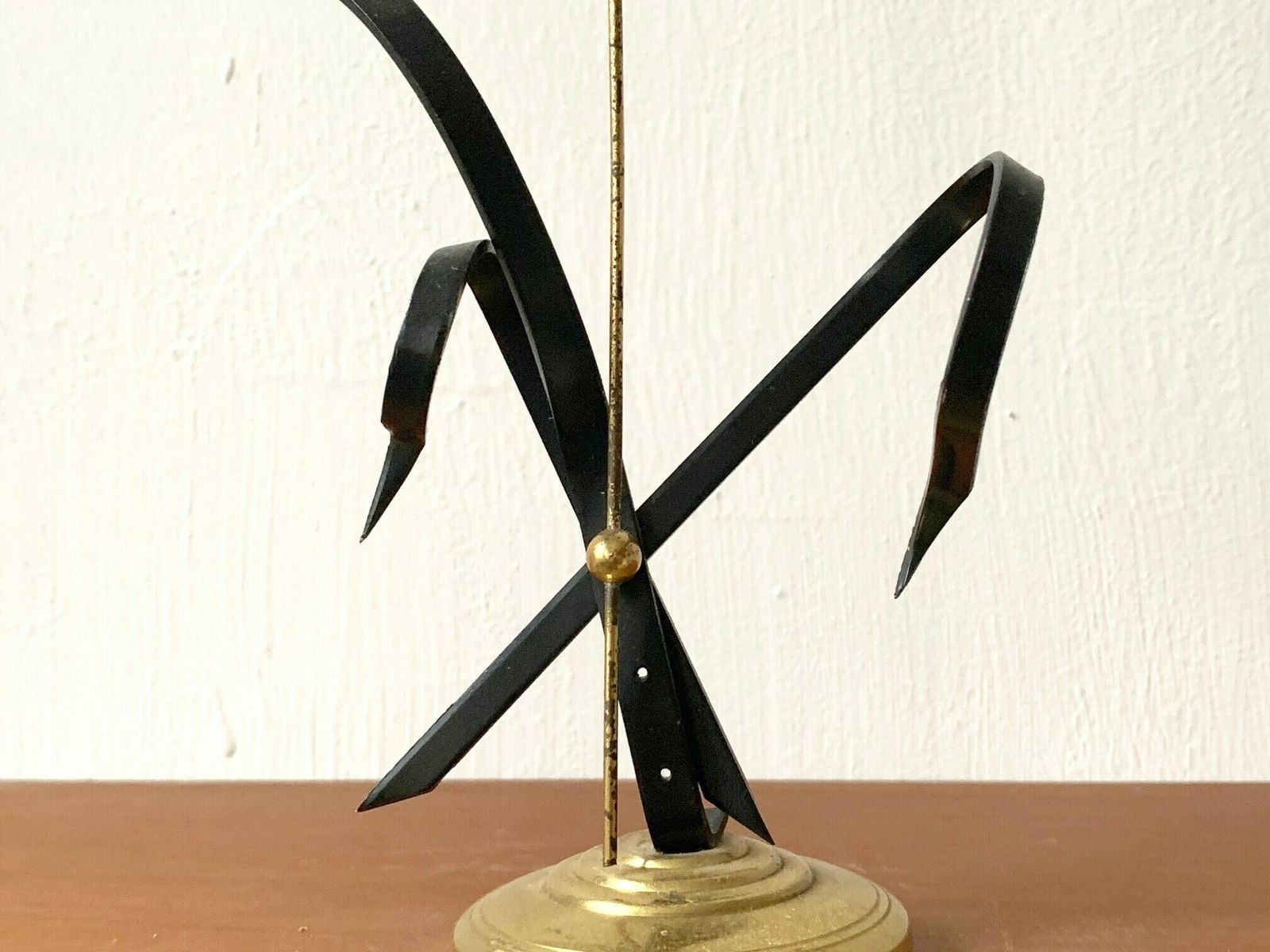 French Mid Century Modern Reed Thermometer, 1950s / Sculpture, Weather Wind, Modernist, Boho Chic photo for sale