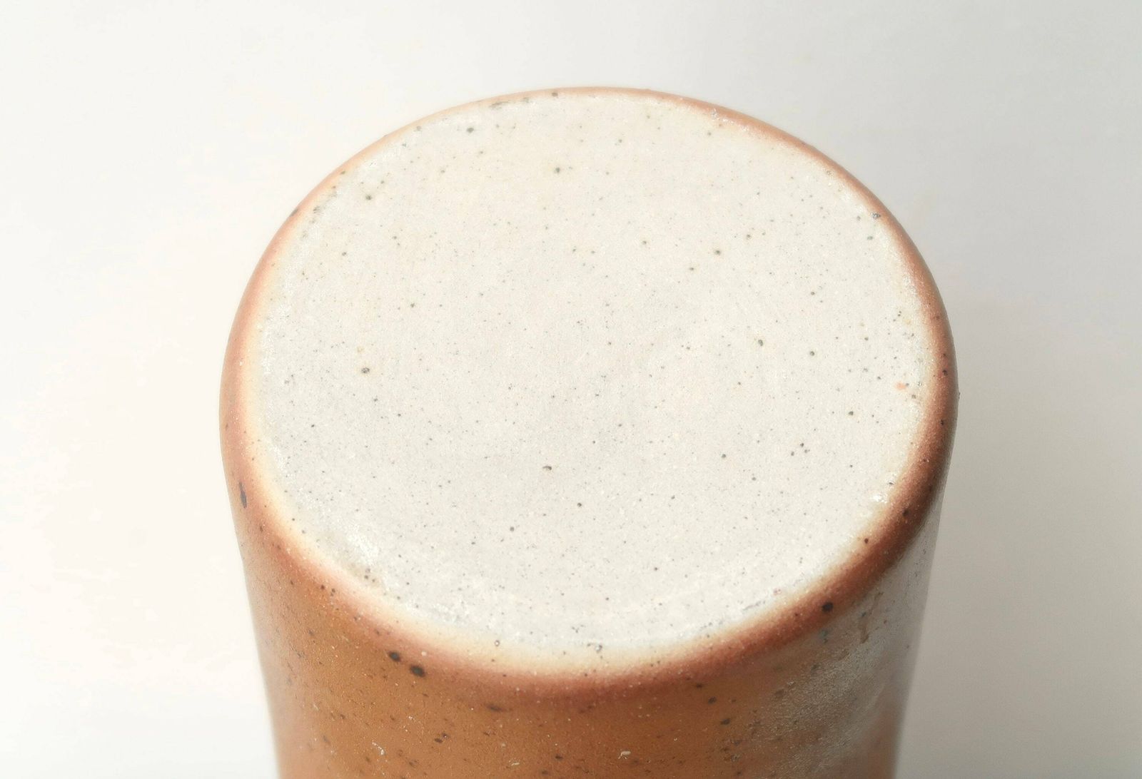 French Ceramic Cylindrical Vase, Années 70 / Cylinder, Ceramic, Farmhouse Rustic Country Boho Chic Bohemian Country photo Home Decor