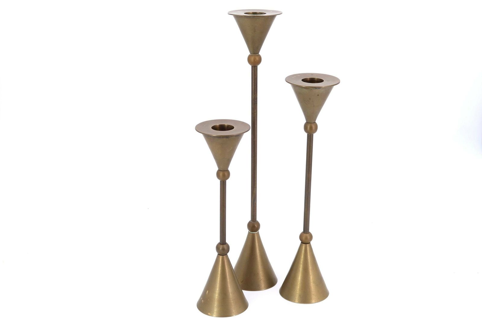 Franse Messing Kandelaars Van Christian De Beaumont, Jaren 1970 / Boho Chic, Folk, Design, Memphis Design photo furniture