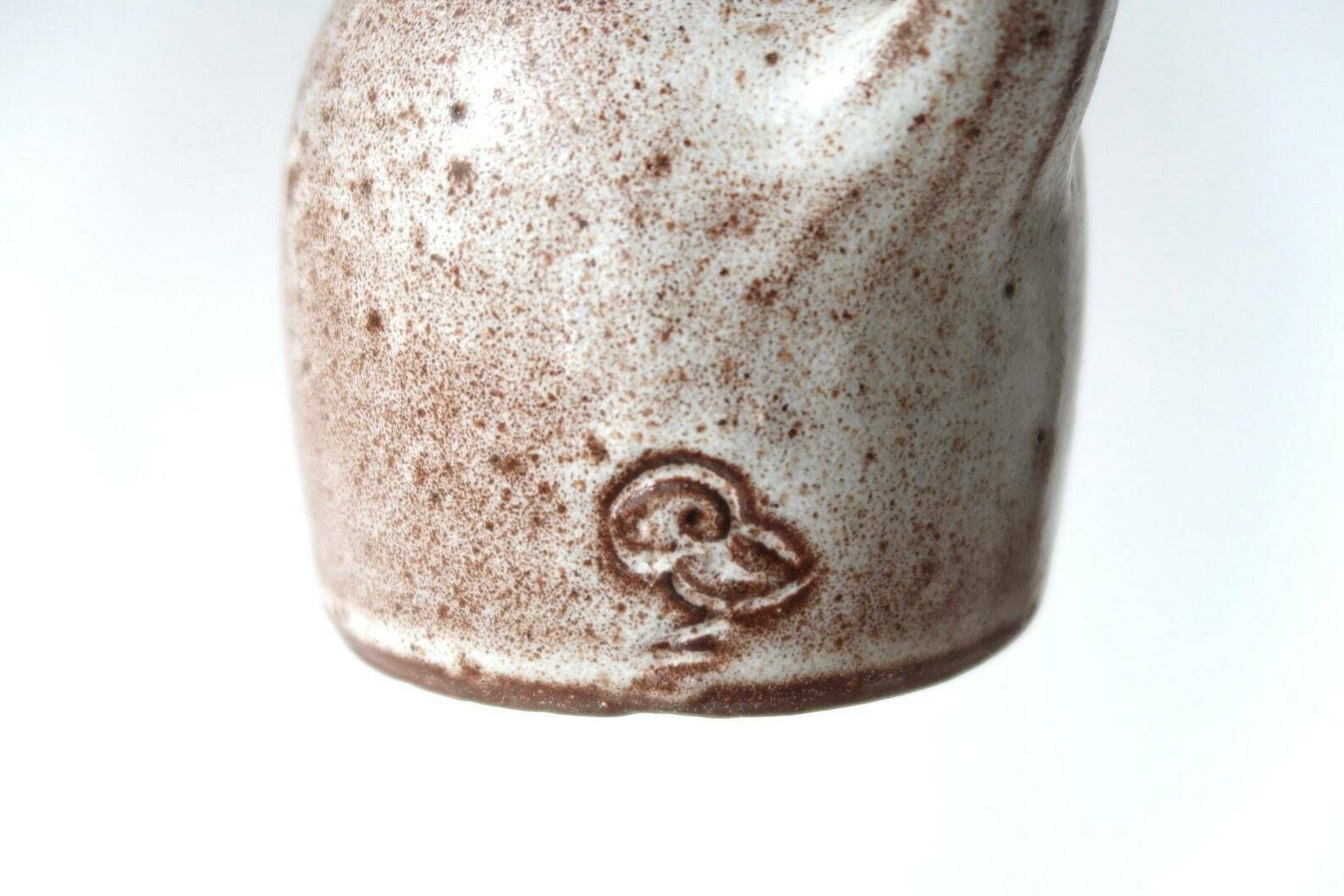 French Ceramic Pitchers " Oil & Vinegar " By Jeanne And Norbert Pierlot, Ratilly France, 1960s / Grey Stoneware, Boho Chic, Country, Rustic photo Home Decor
