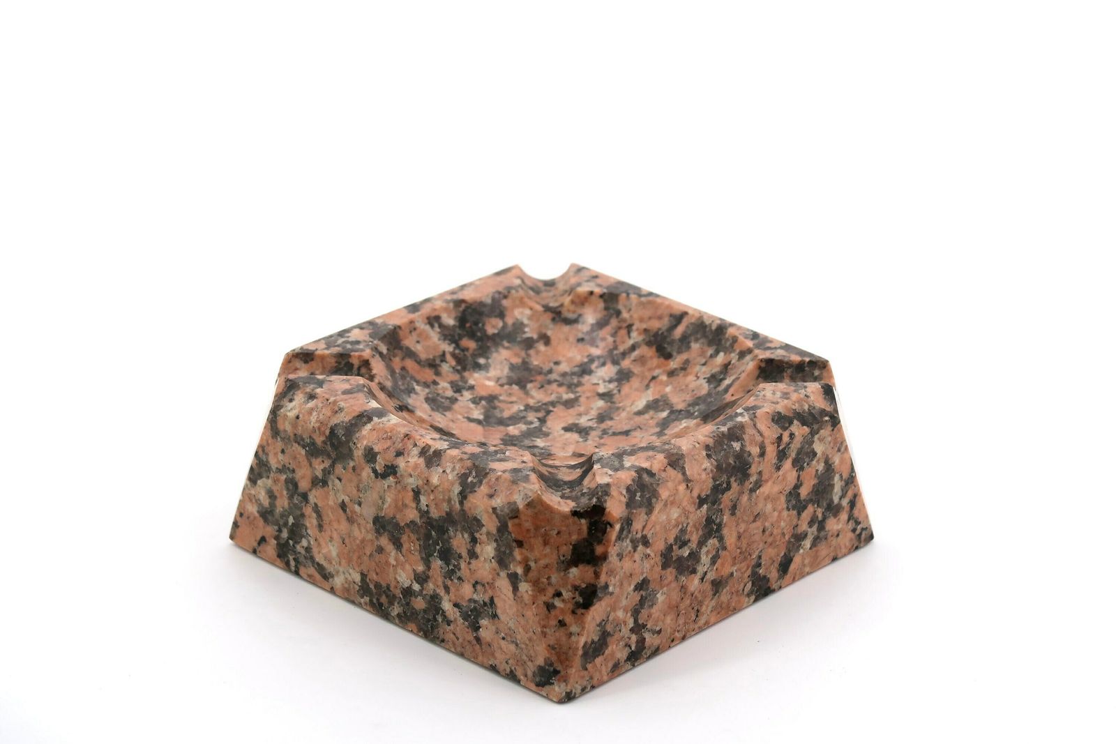 Huge French Pink Granite Ashtray, Ring Dish, 1950s / Sculpture, Carved Stone, Boho Chic, Folk photo Home Decor