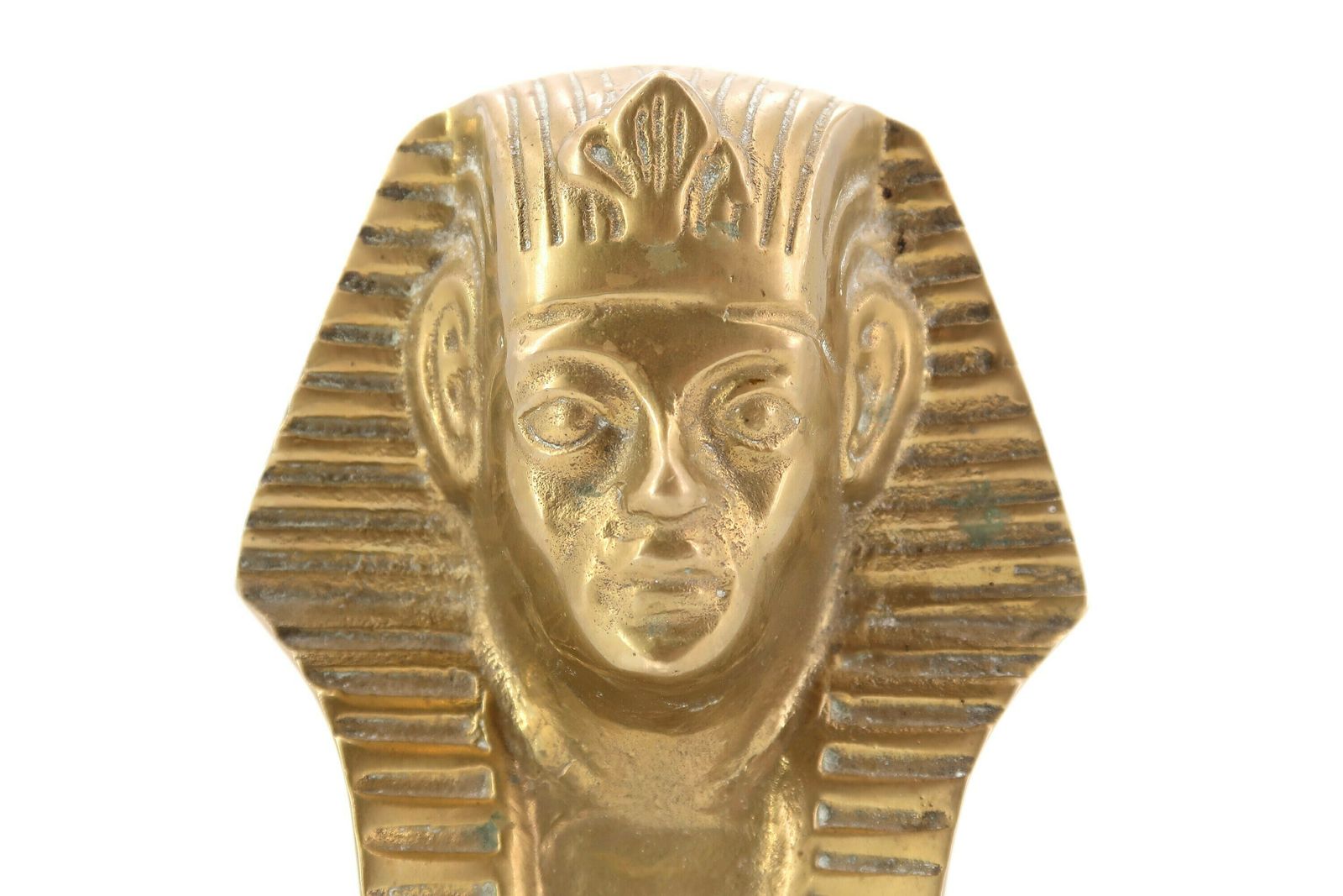 Messing Faraobuste Of Presse Papier, Jaren 1970 / Geluksbrenger, Talisman, Egypte, Egyptisch Object photo 88.0