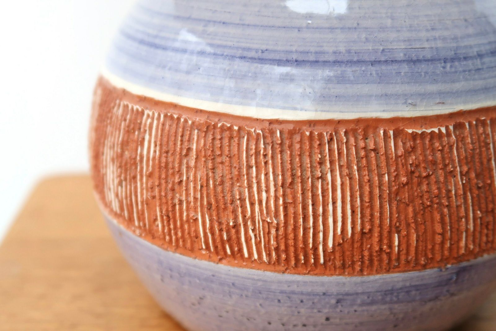 French Ceramic Table Lampe By Christian Muratore, Raffia Lampshade, Vallauris 1960s / Modernist, Mid Century Modern, Made In France, French photo for sale